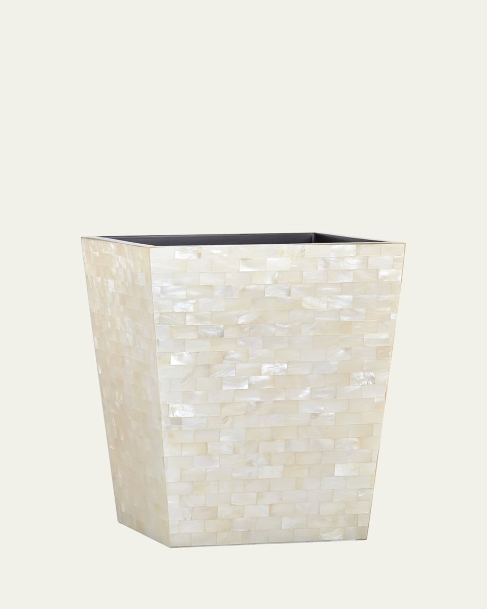 White Agate Wastebasket